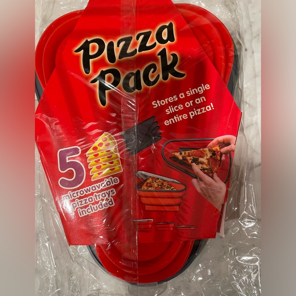 Pizza Pack Storage Container in Red
